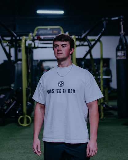 WASHED IN THE BLOOD Box T-Shirt – White