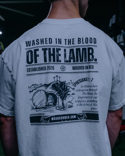 WASHED IN THE BLOOD Box T-Shirt – White